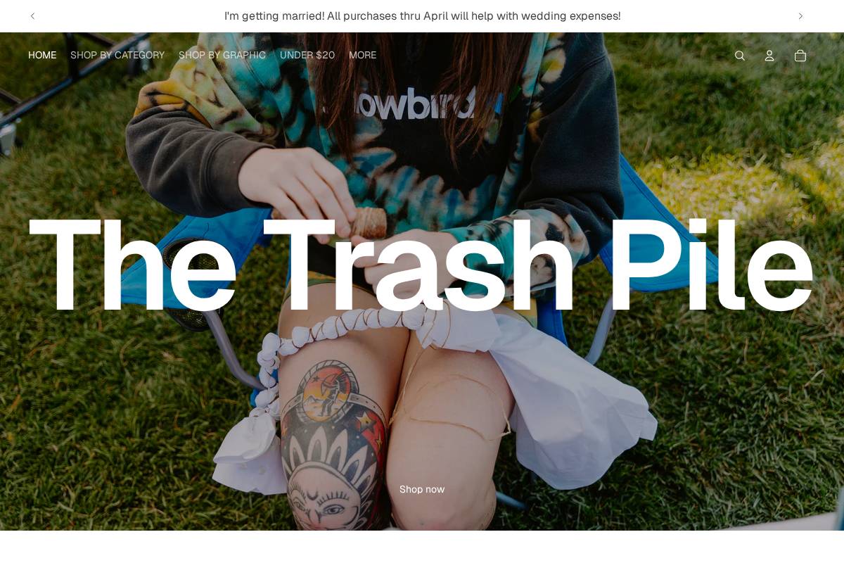 thetrashpile.co homepage screenshot