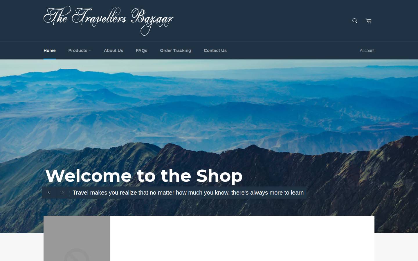 thetravellersbazaar.com homepage screenshot