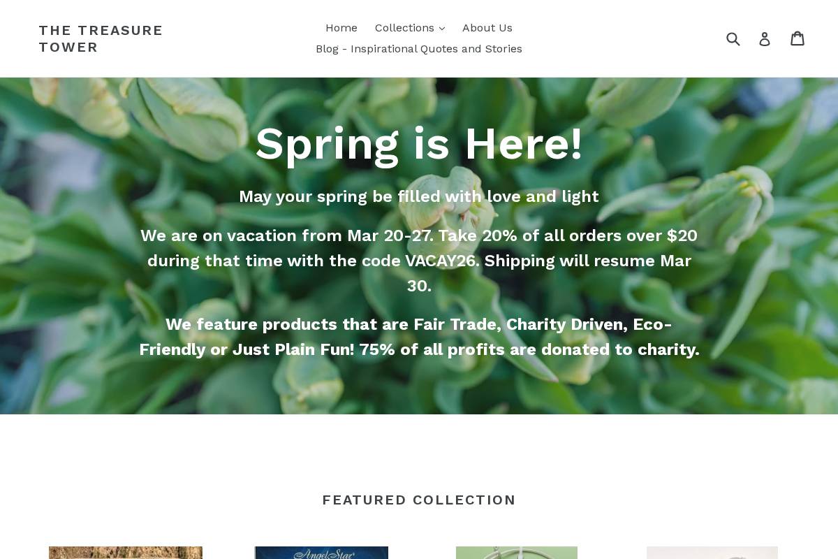 thetreasuretower.com homepage screenshot