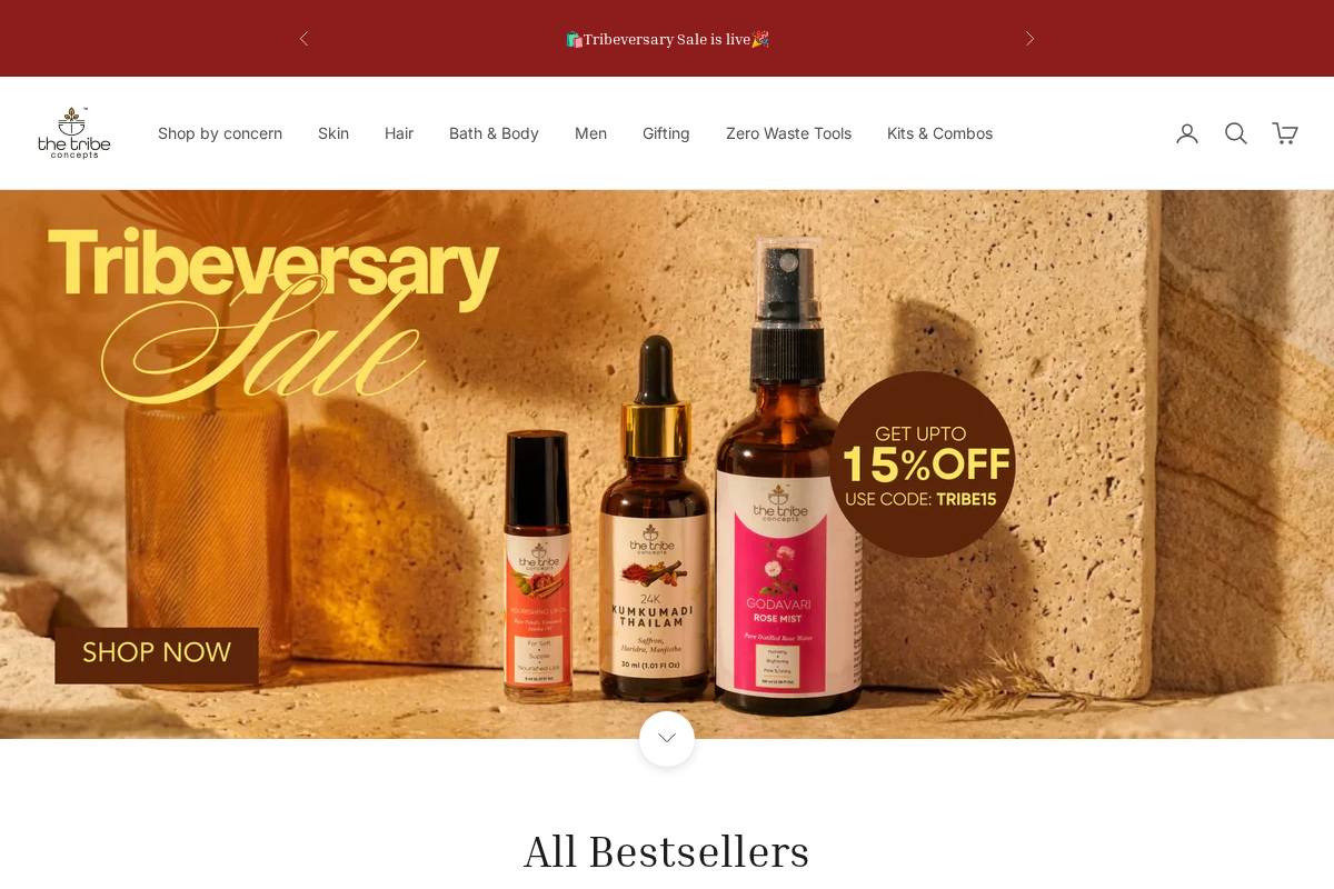 thetribeconcepts.com homepage screenshot