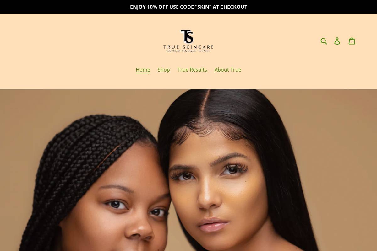 thetrueskincare.com homepage screenshot