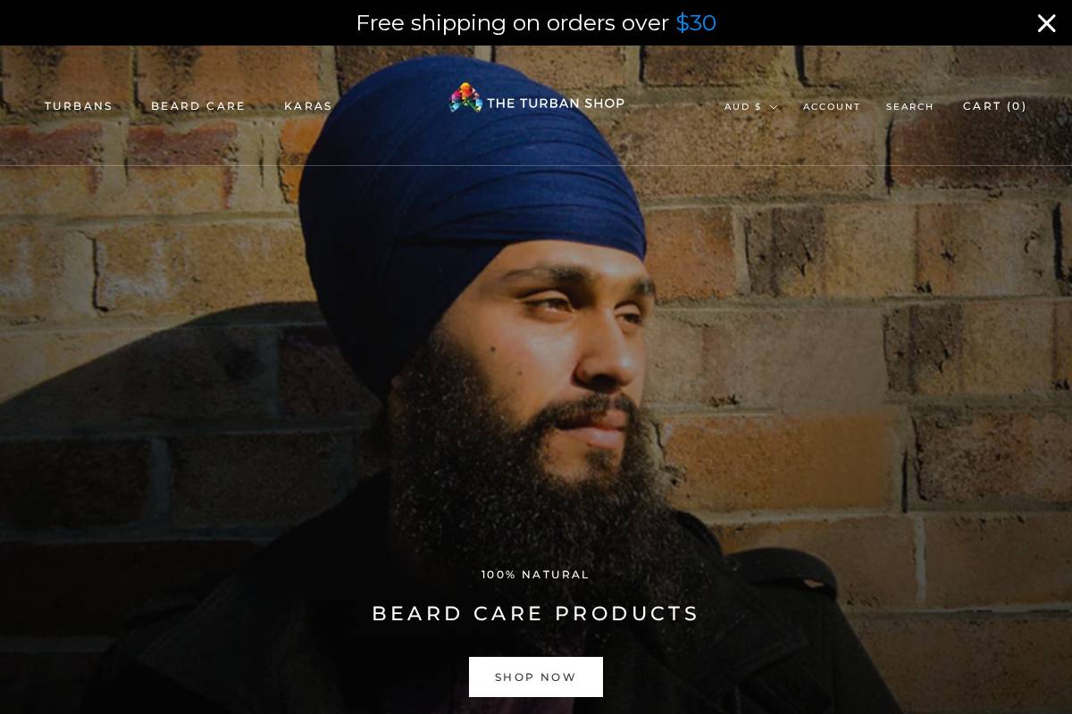 theturbanshop.com homepage screenshot