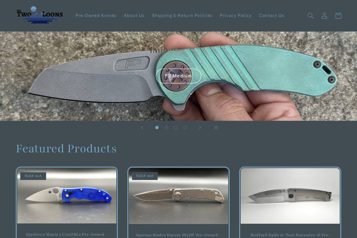 thetwoloons.com homepage screenshot