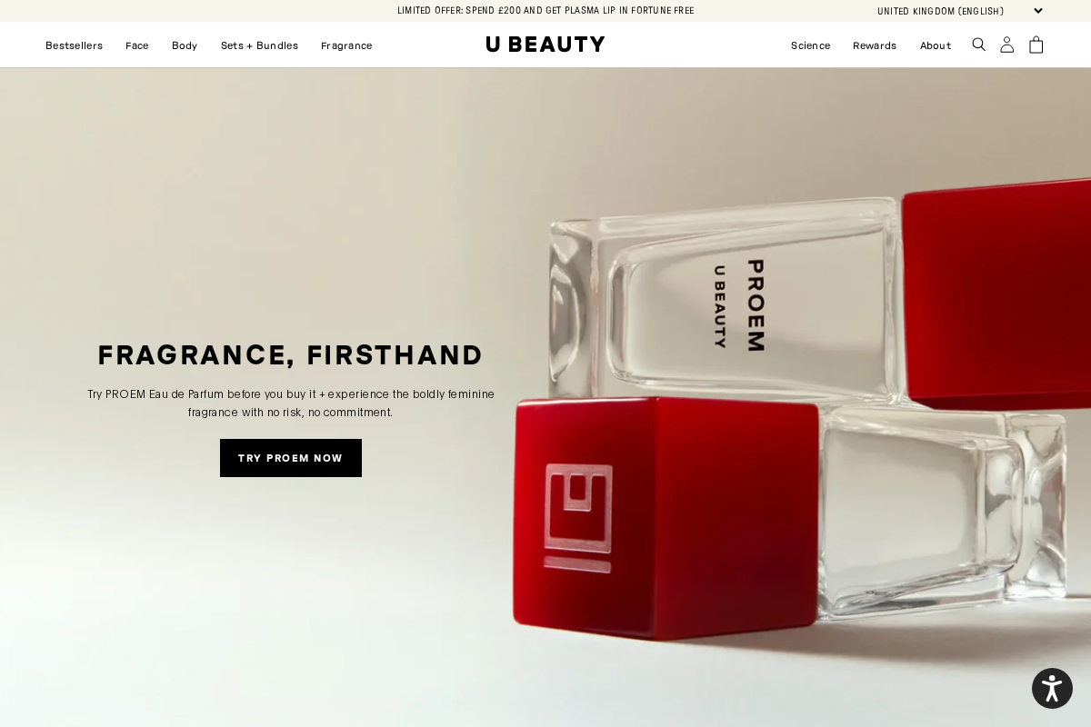 theubeauty.co.uk homepage screenshot