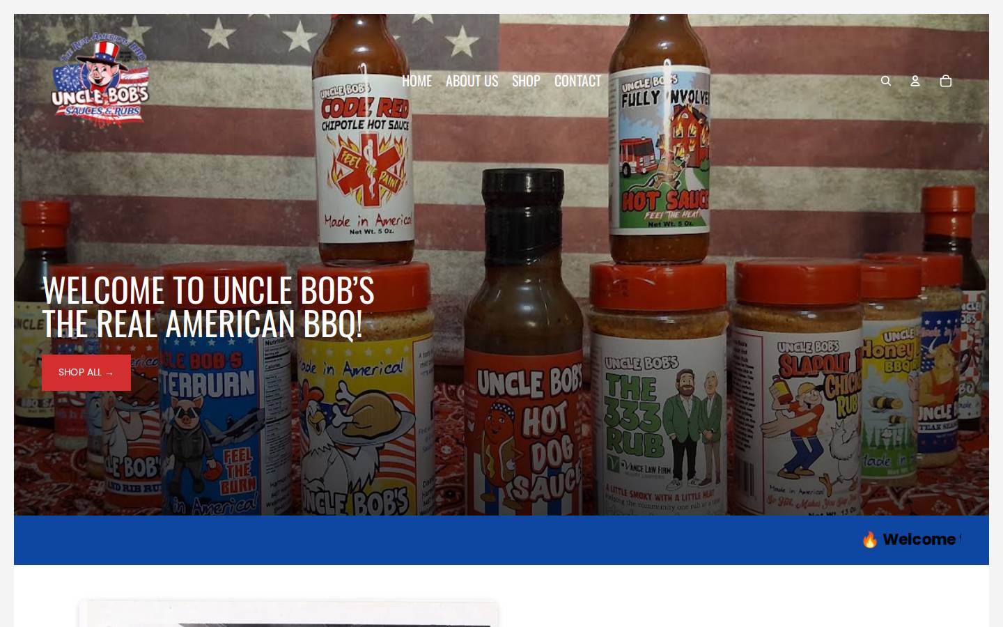 theunclebobs.com homepage screenshot