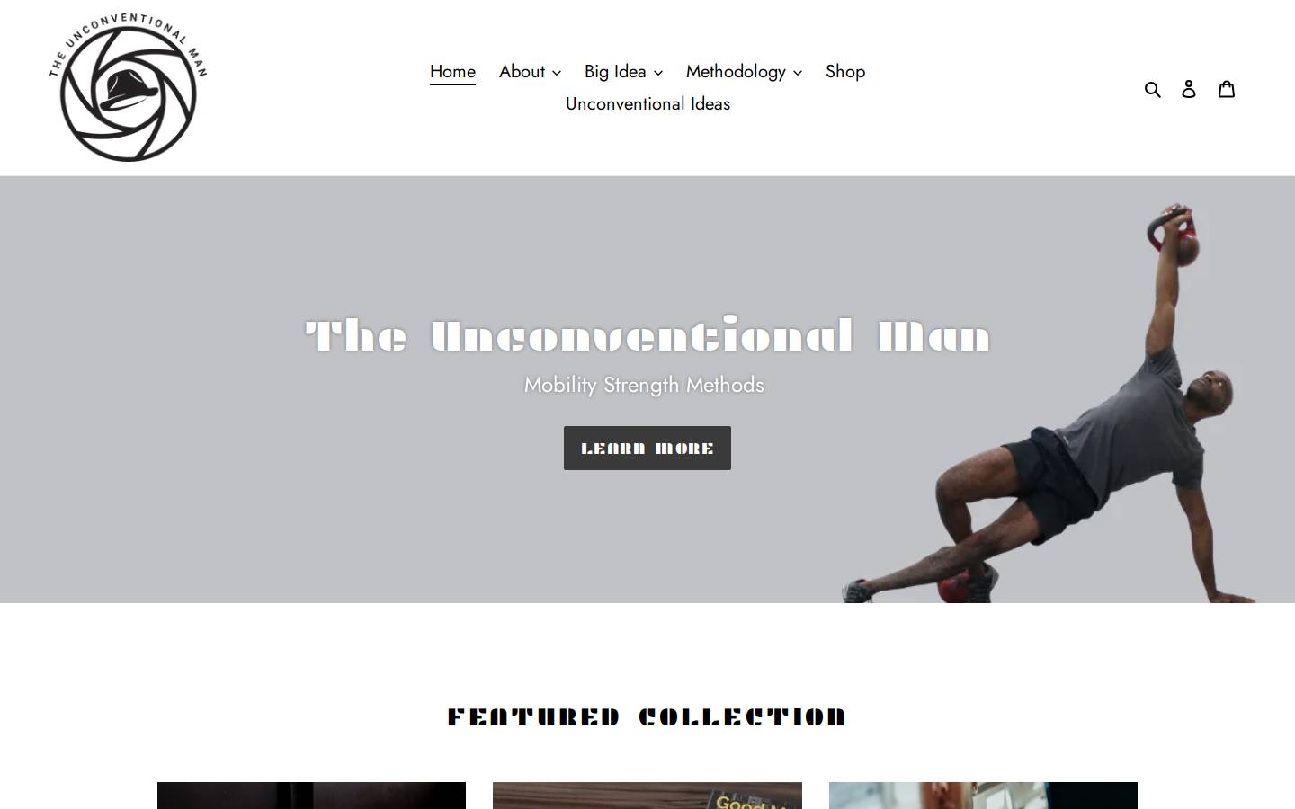 theunconventionalman.com homepage screenshot