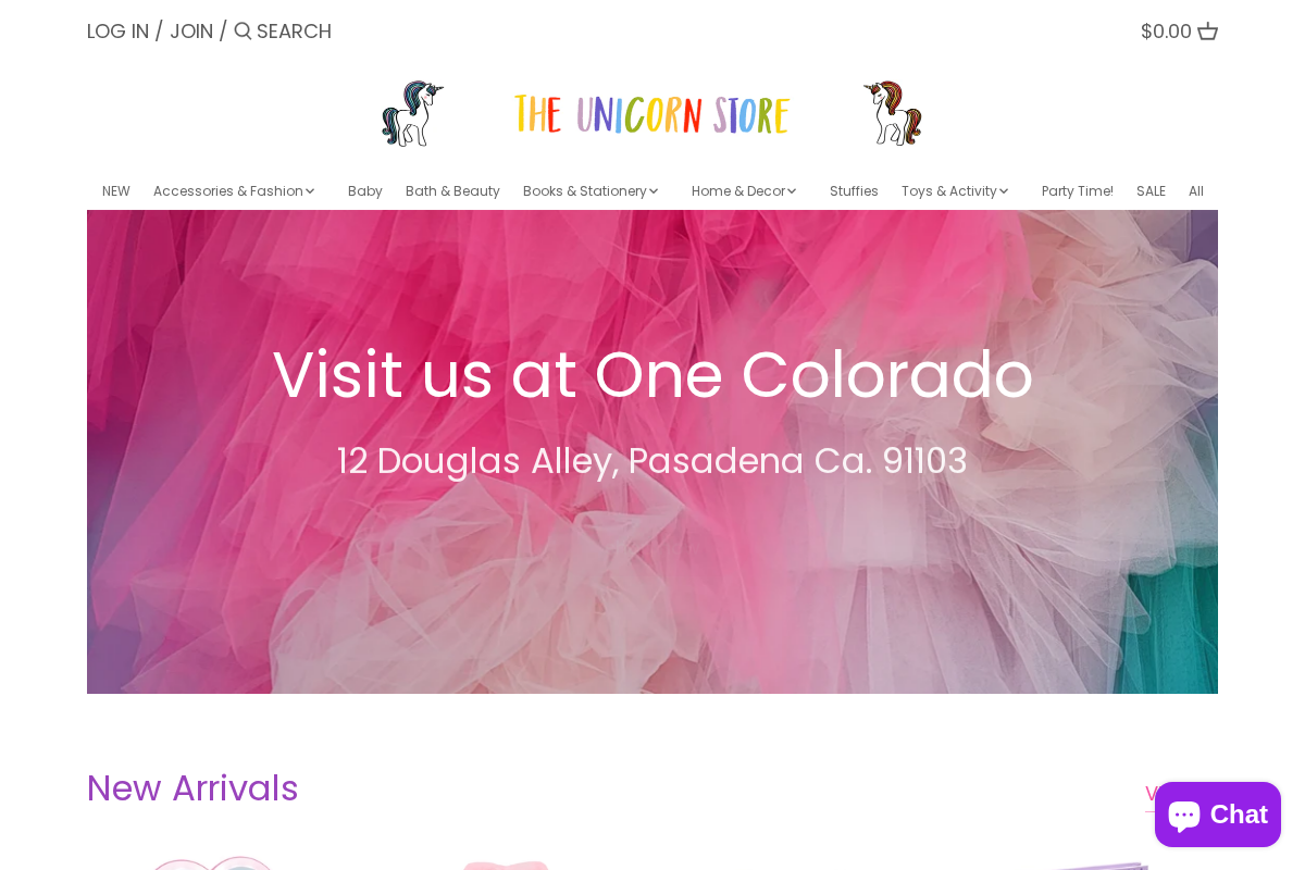 the unicorn store homepage screenshot