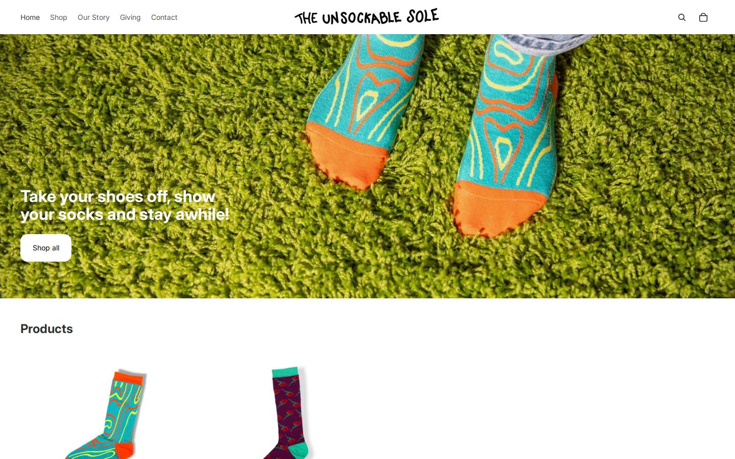 theunsockablesole.com homepage screenshot