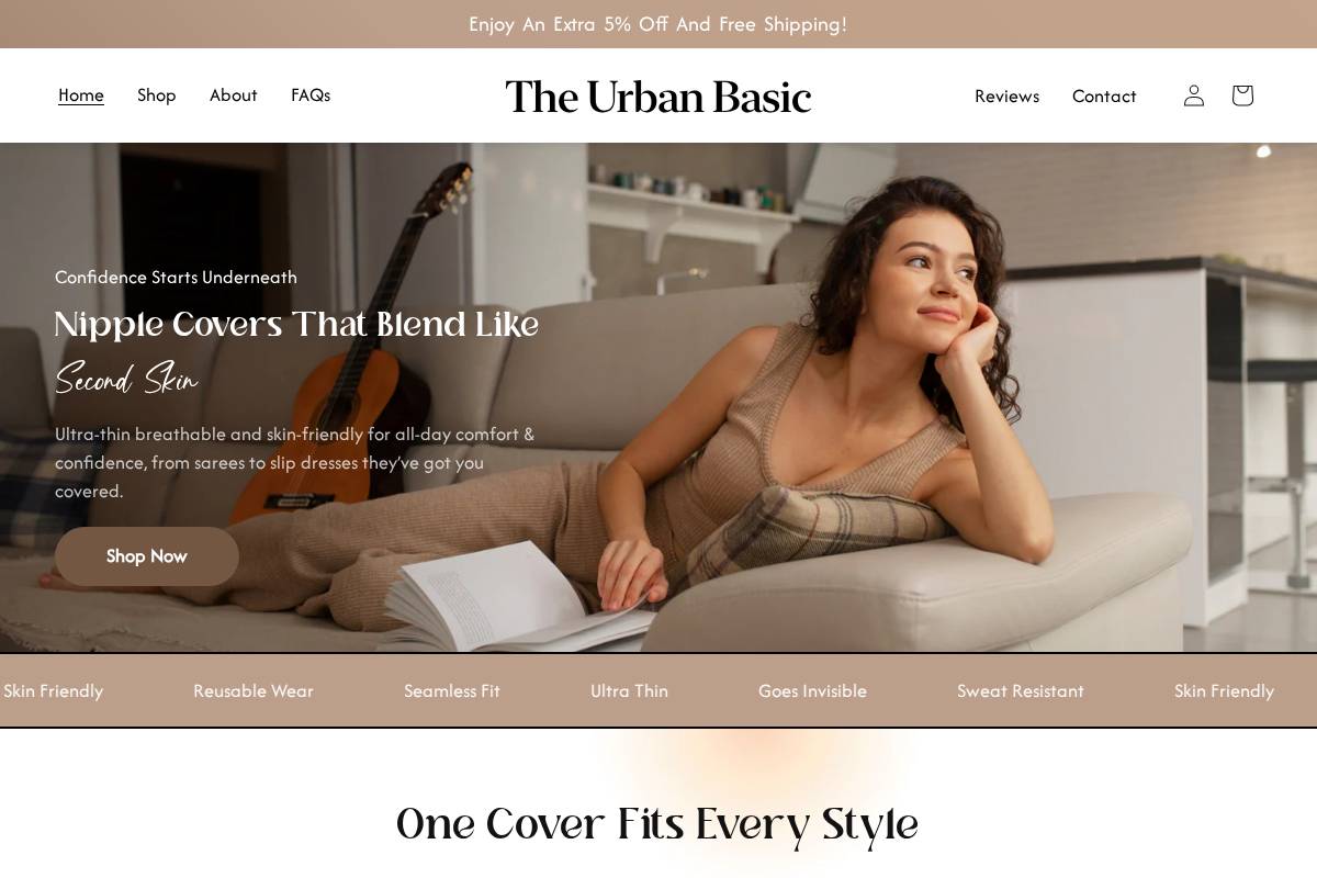 theurbanbasic.com homepage screenshot