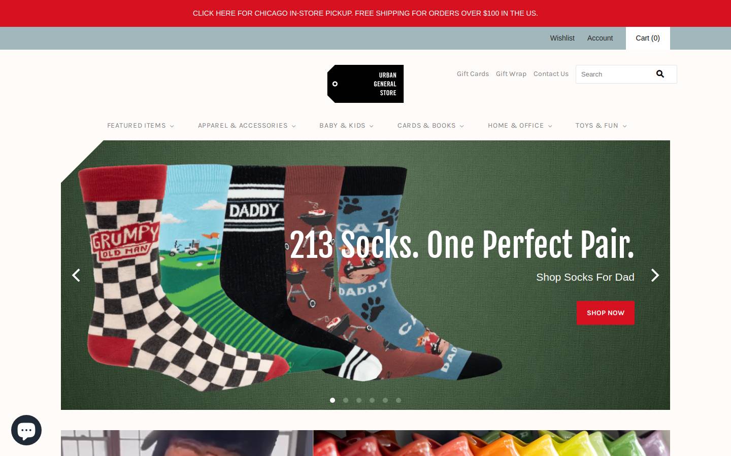 theurbangeneralstore.com homepage screenshot