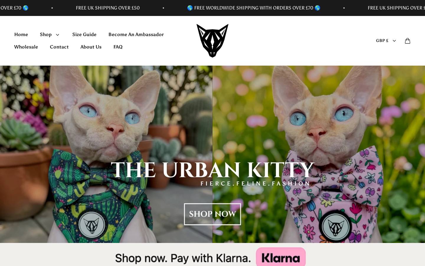 theurbankitty.com homepage screenshot