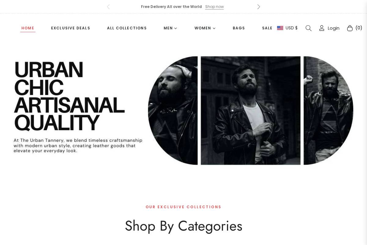 theurbantannery.com homepage screenshot