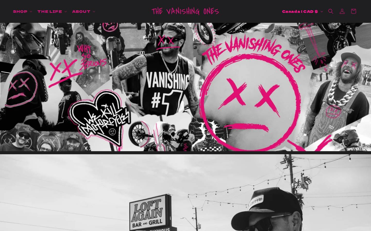 thevanishingones.com homepage screenshot