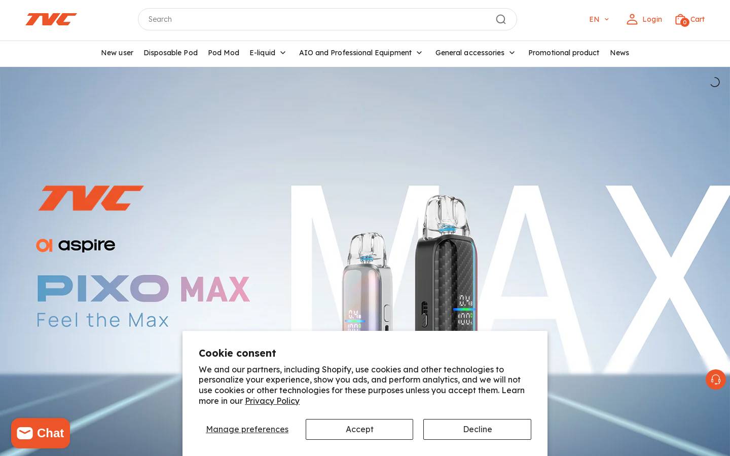 thevape.club homepage screenshot