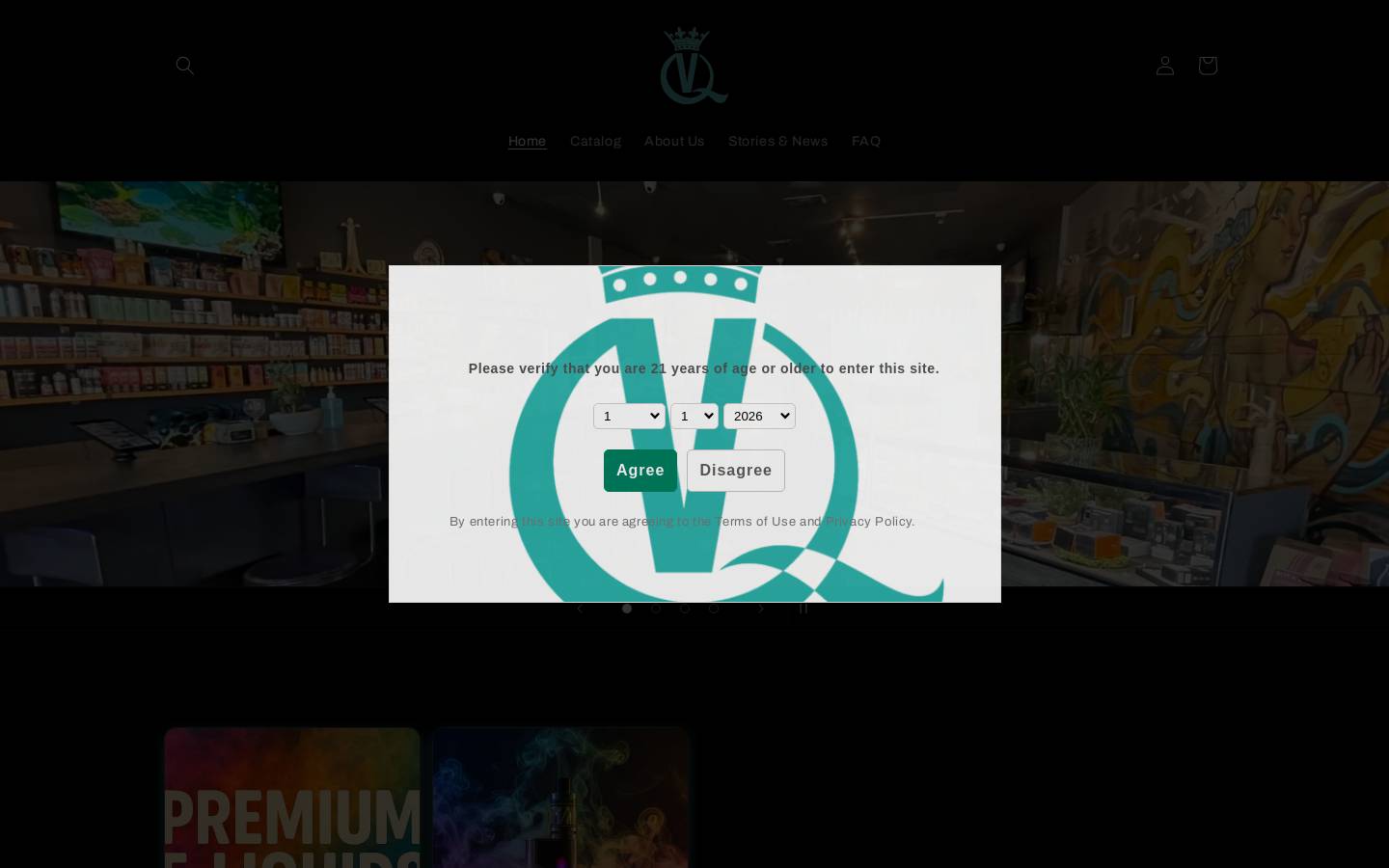 thevapequeen.com homepage screenshot