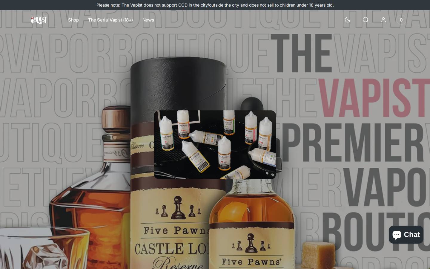 thevapist.net homepage screenshot