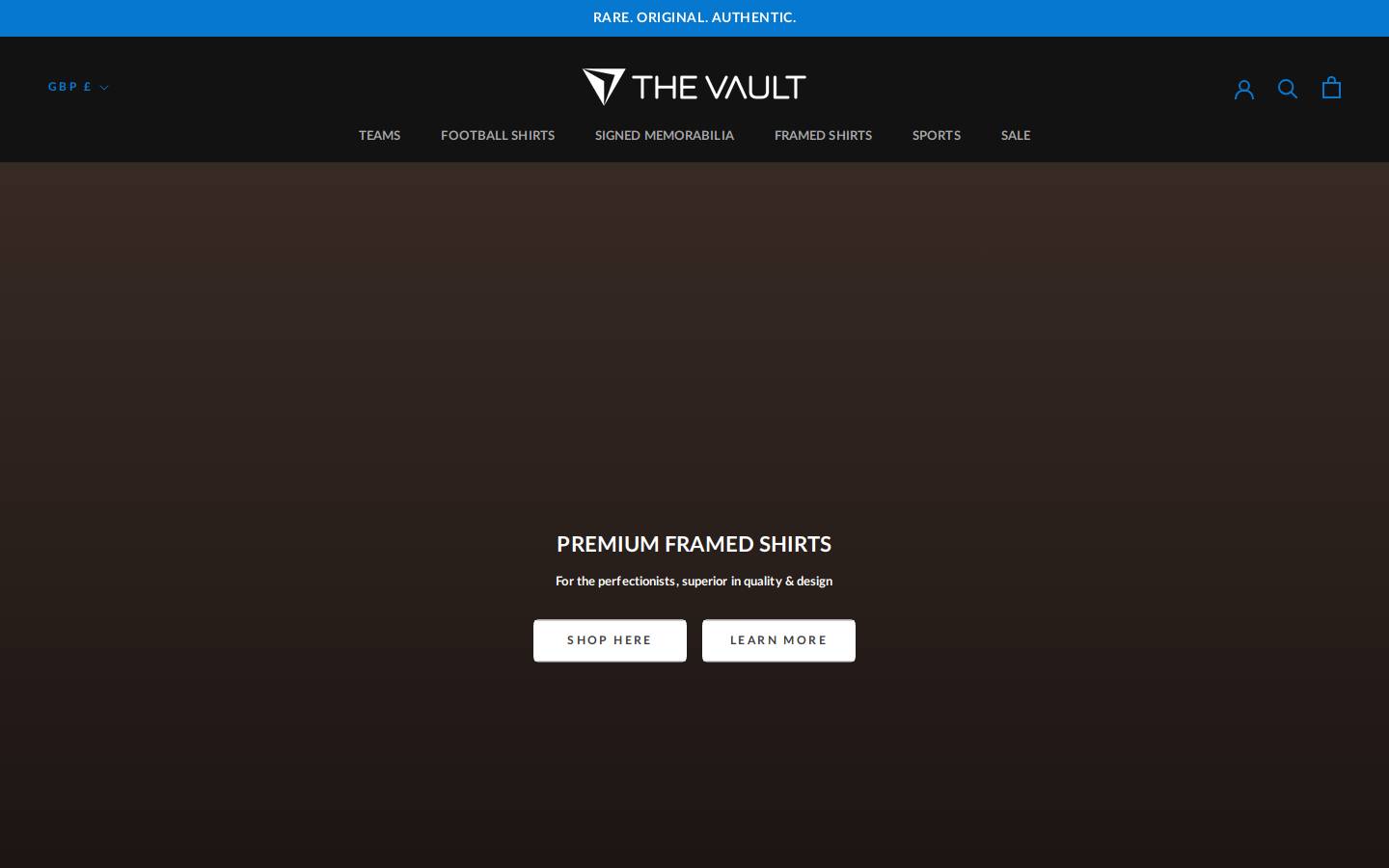 The Vault homepage screenshot