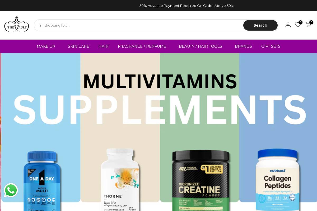 thevault.pk homepage screenshot