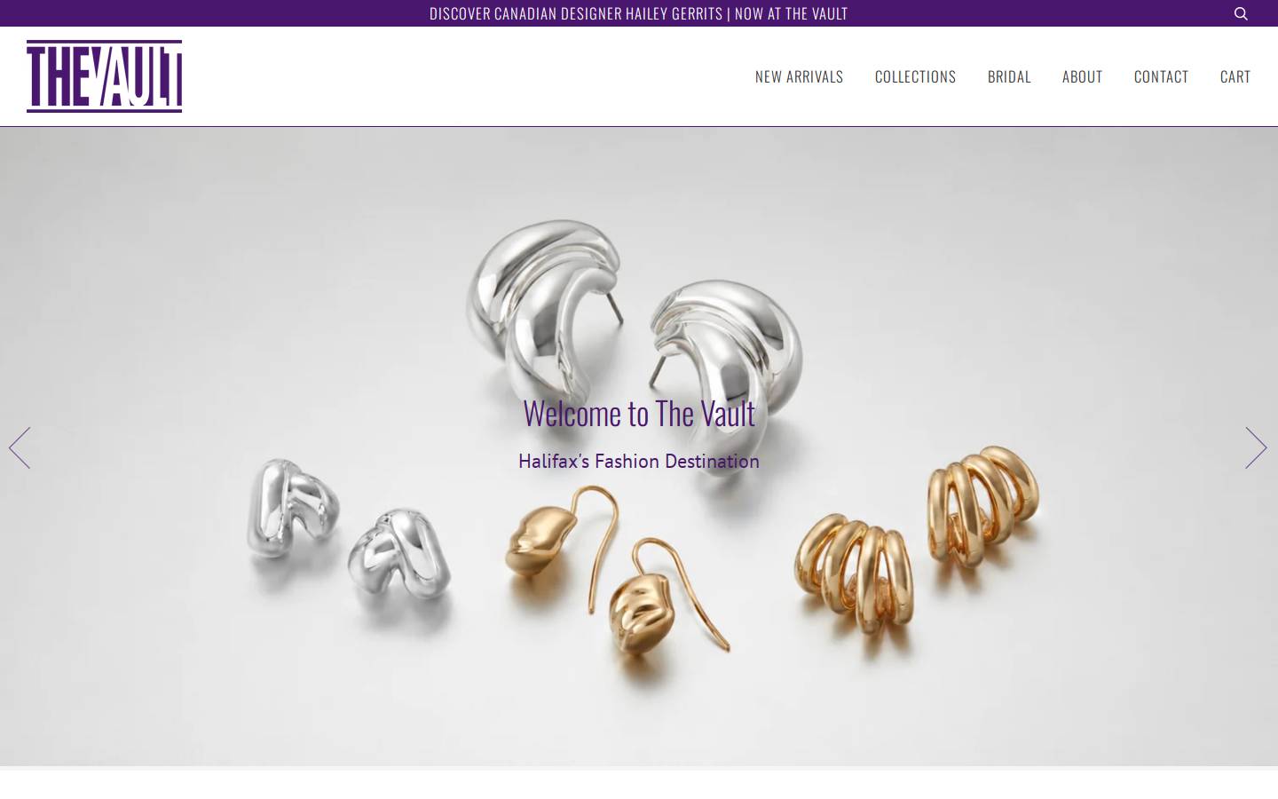 thevaultjewelry.ca homepage screenshot
