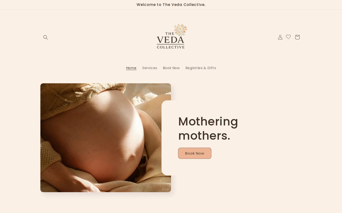 thevedacollective.com homepage screenshot
