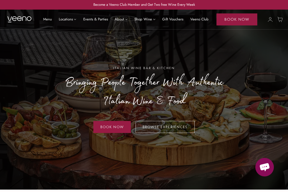 Veeno homepage screenshot