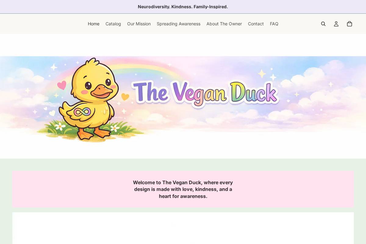 theveganduck.com homepage screenshot