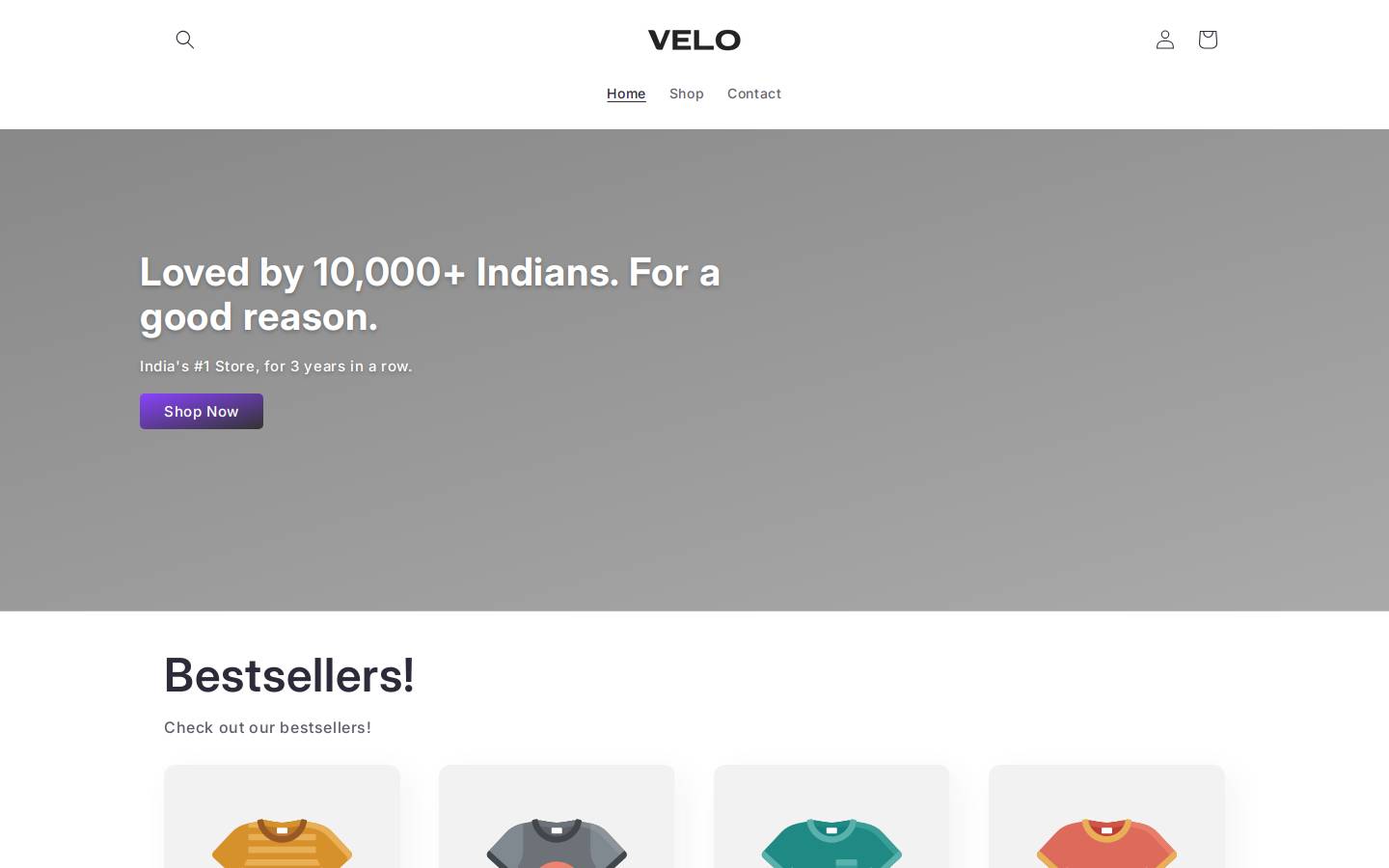 thevelo.in homepage screenshot