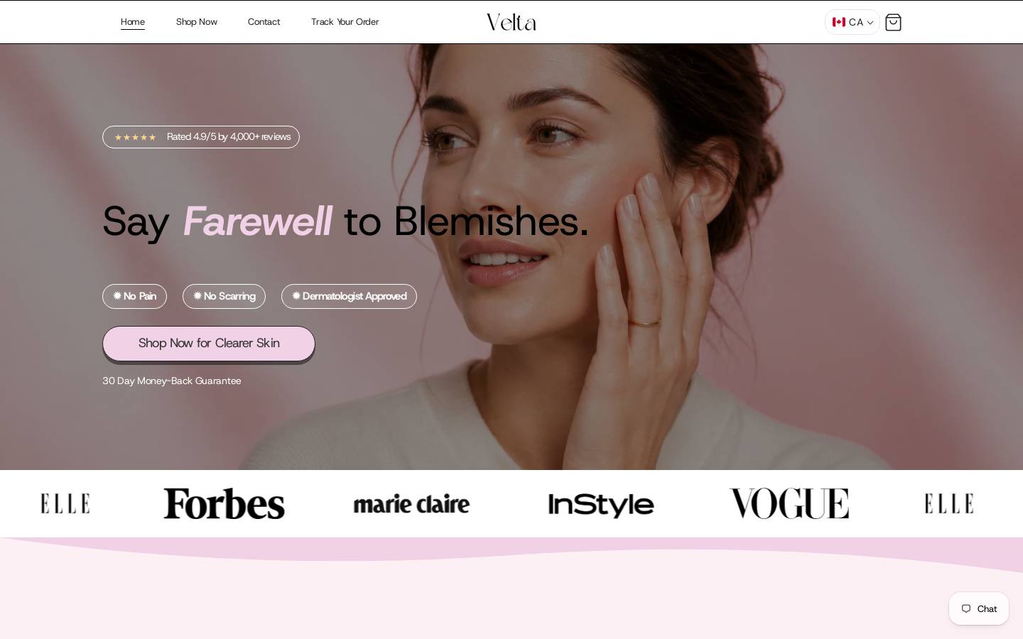 thevelta.com homepage screenshot