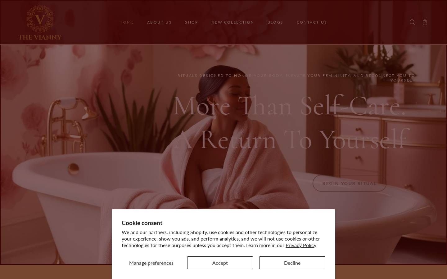 thevianny.com homepage screenshot