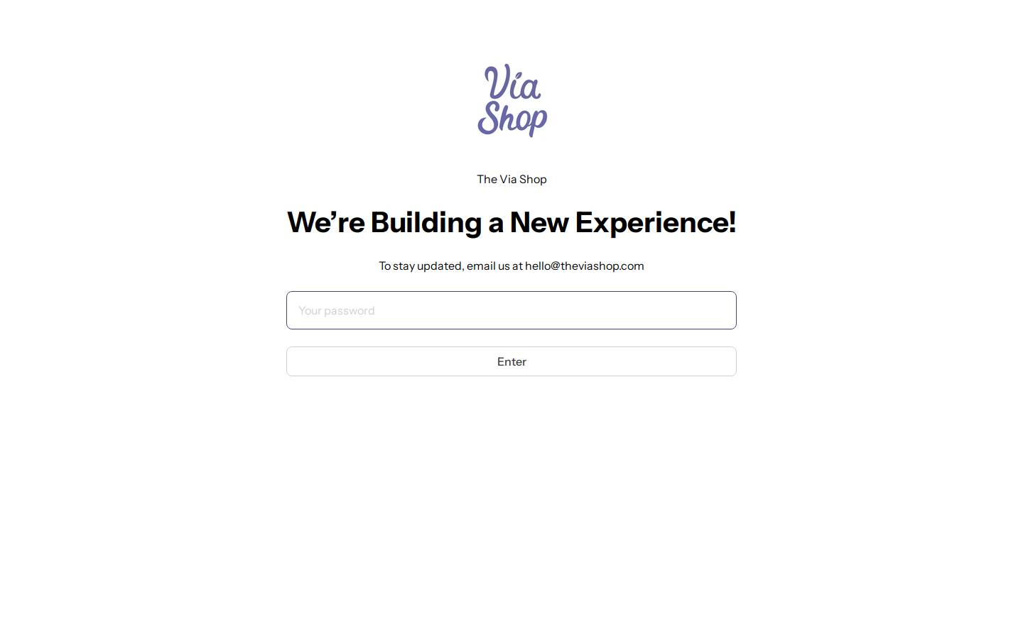 theviashop.com homepage screenshot