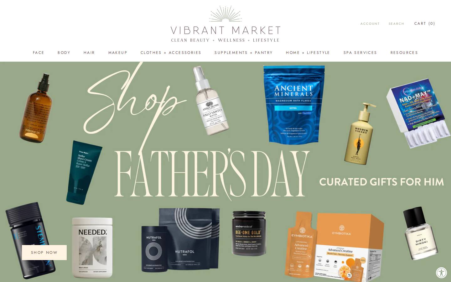 thevibrantmarket.com homepage screenshot