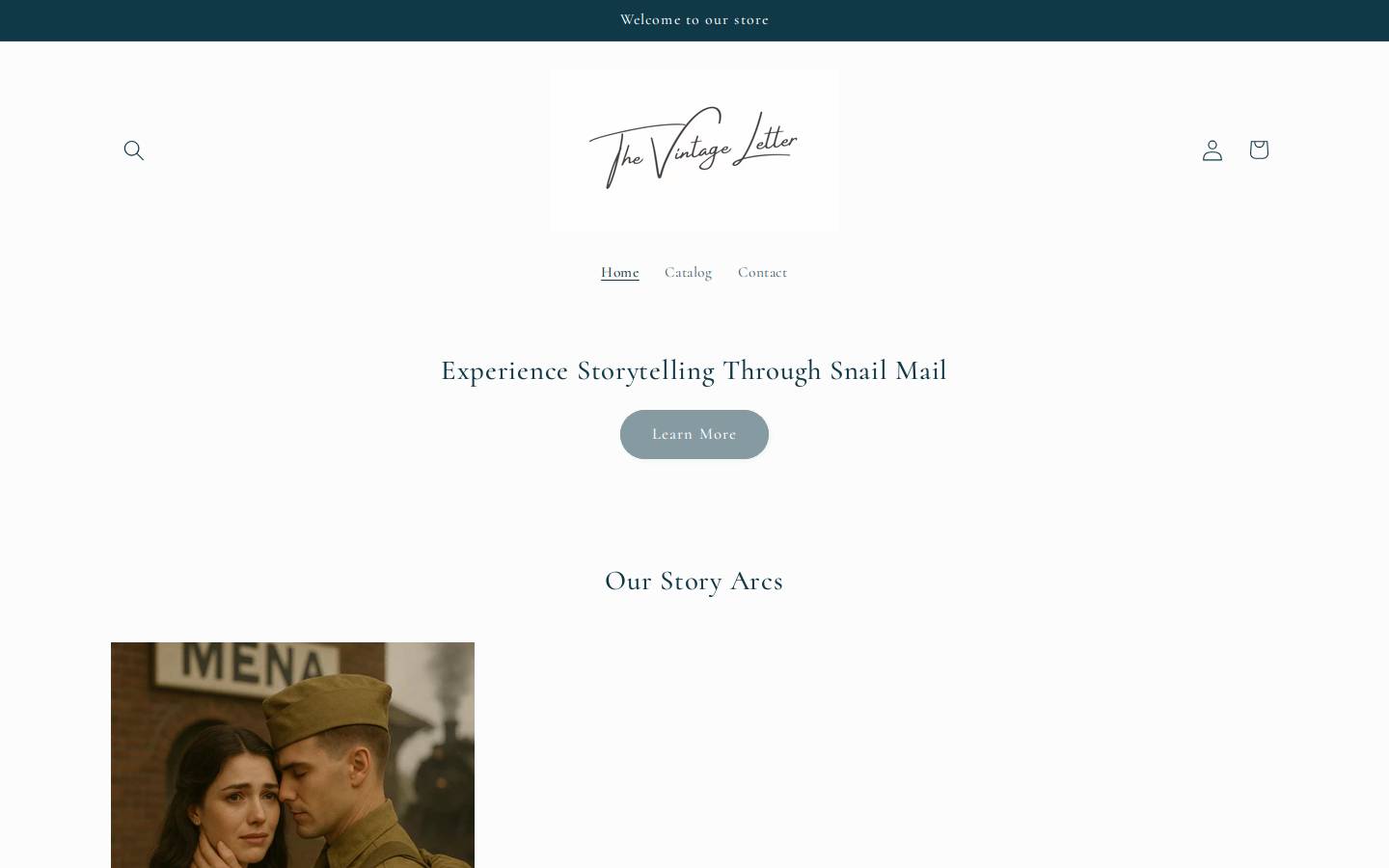 thevintageletter.com homepage screenshot