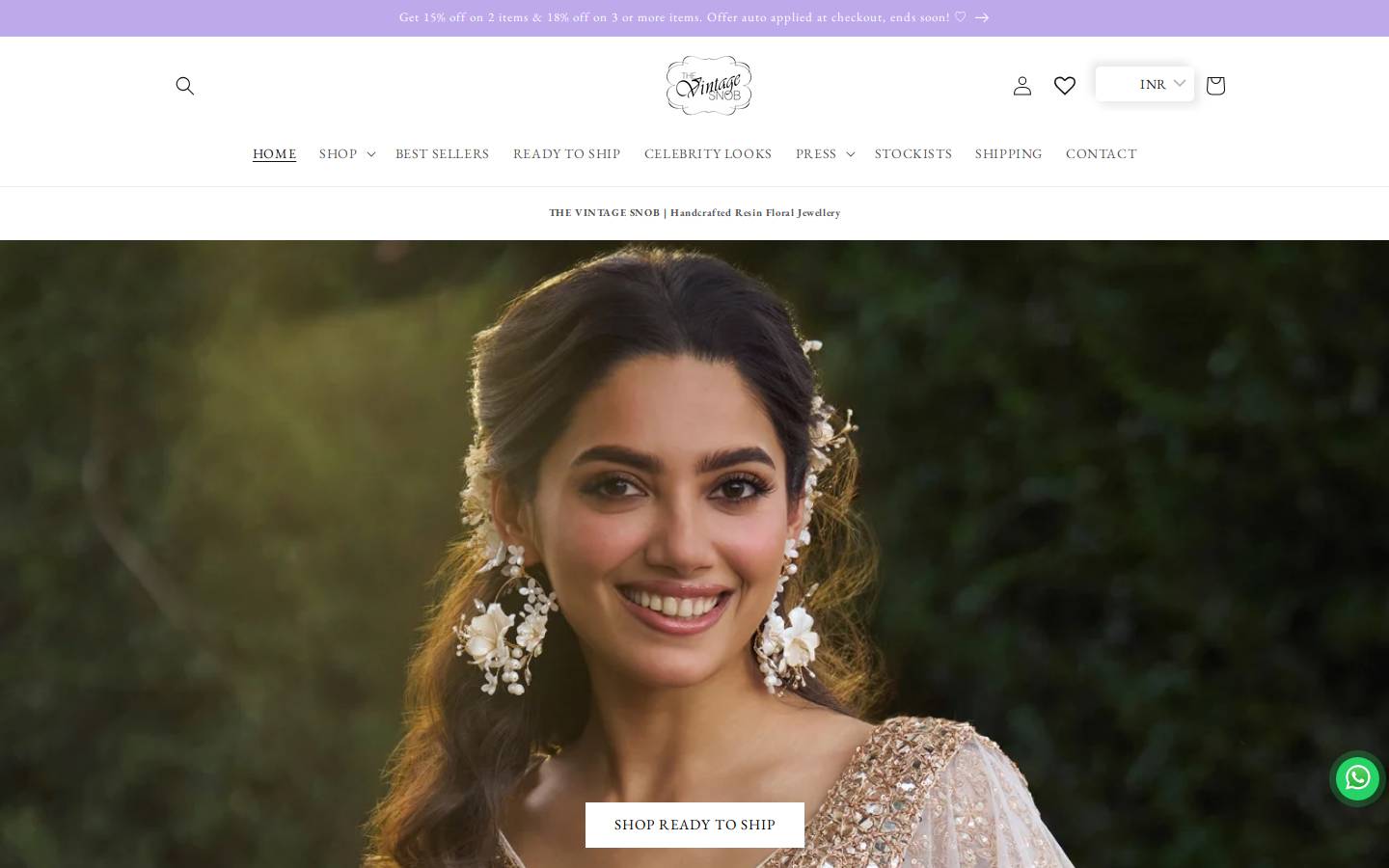 thevintagesnob.in homepage screenshot
