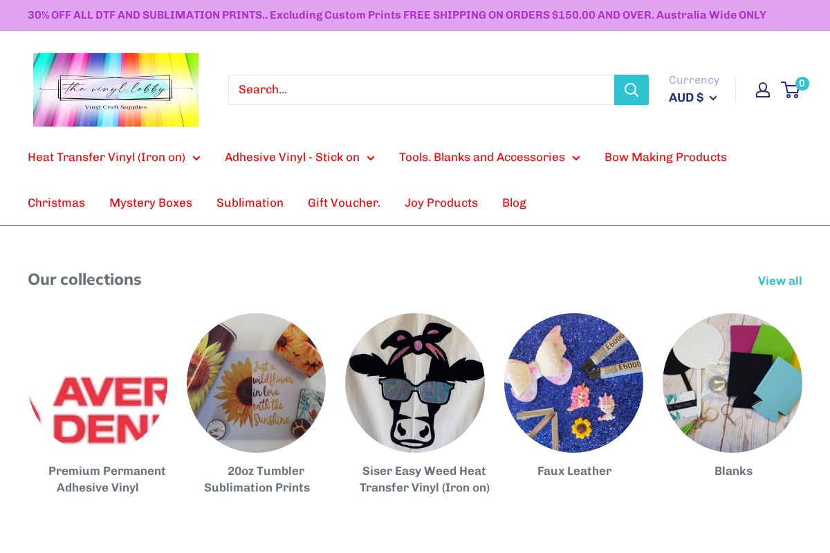 thevinyllobby.com homepage screenshot