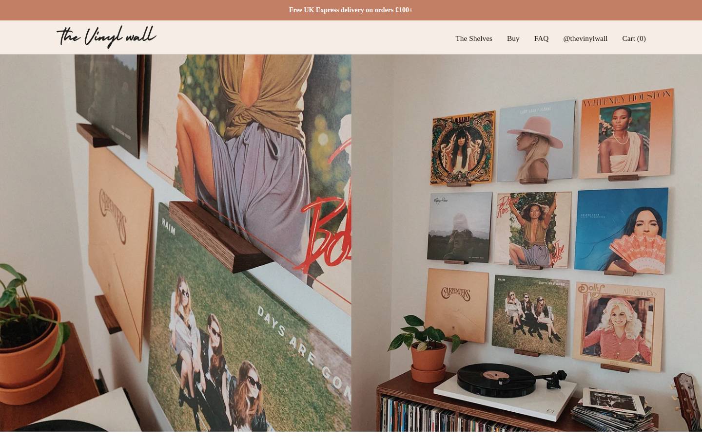 thevinylwall.com homepage screenshot
