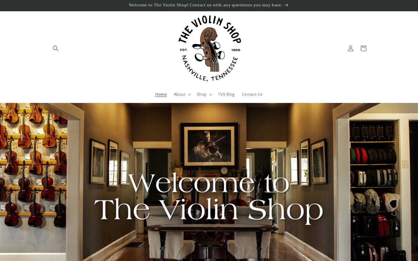 theviolinshop.com homepage screenshot