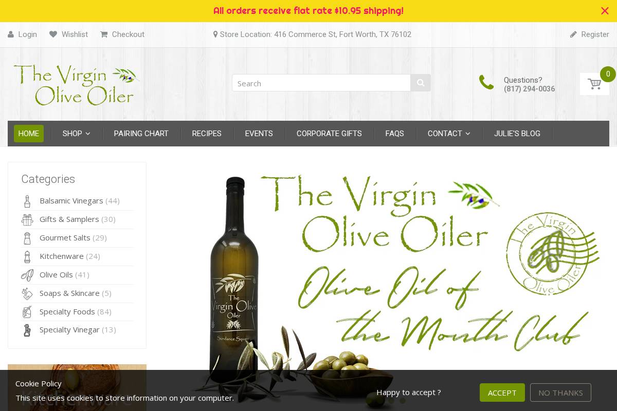 thevirginoliveoiler.com homepage screenshot