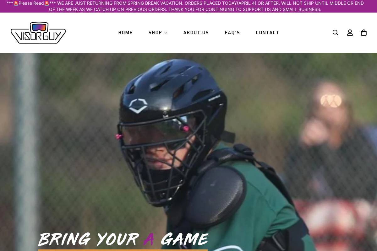 thevisorguy.com homepage screenshot