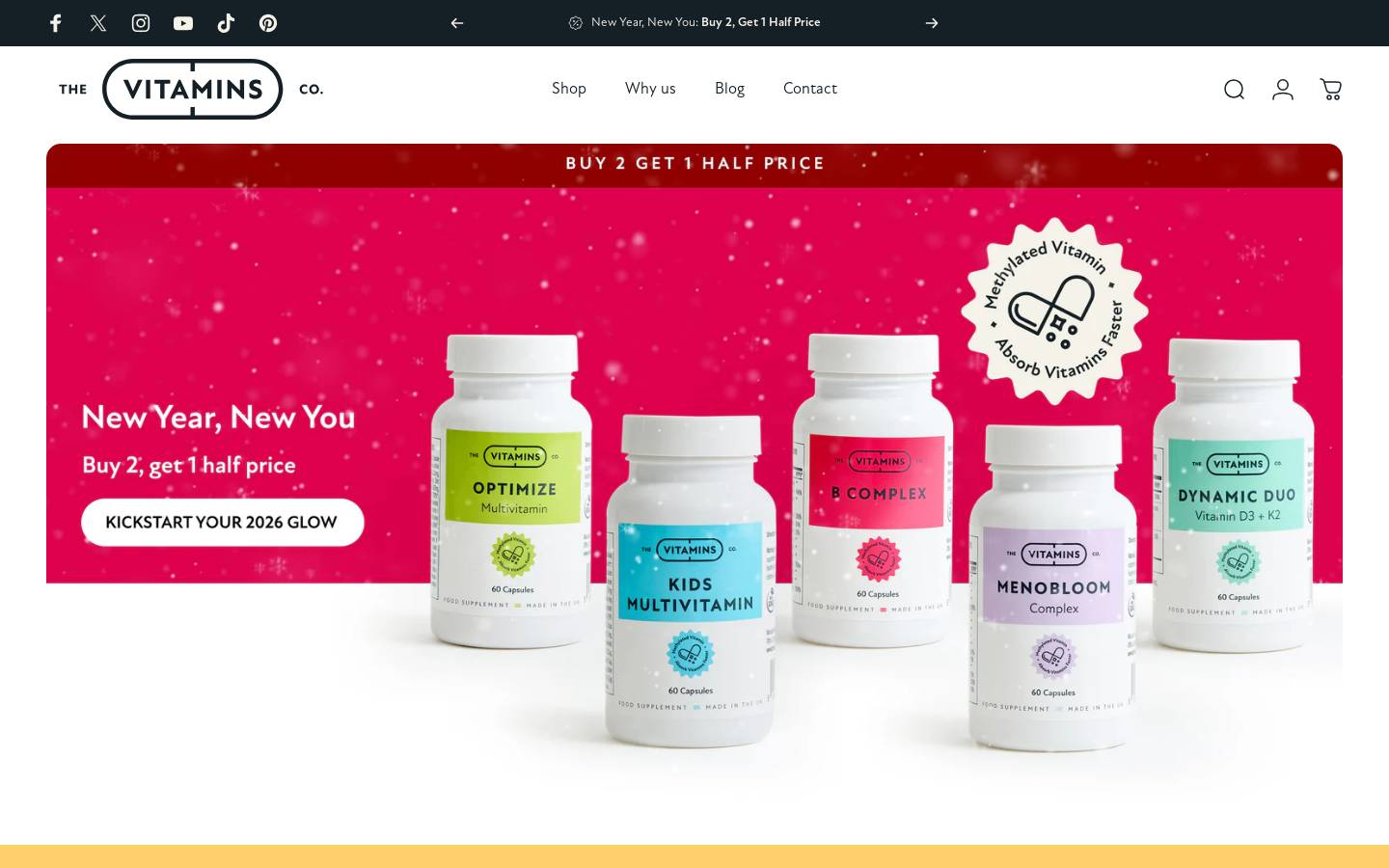 thevitaminsco.com homepage screenshot