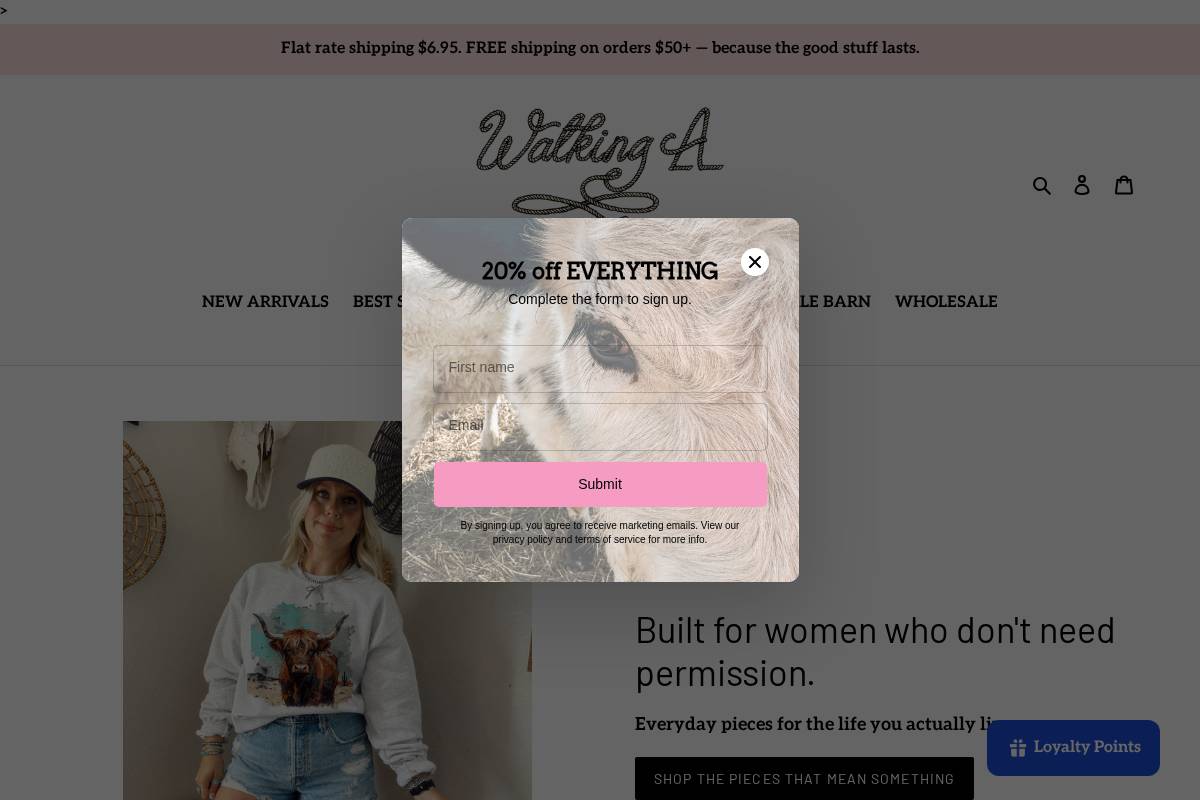 thewalkinga.com homepage screenshot