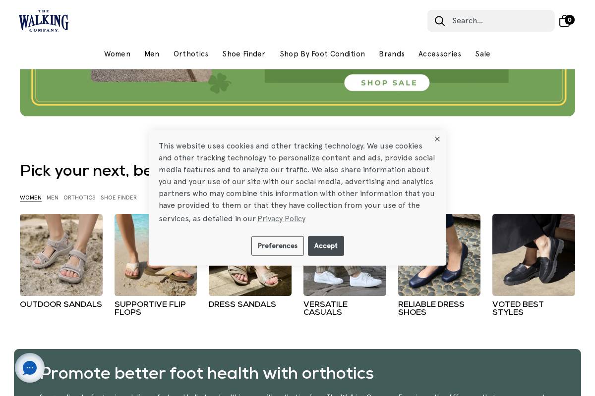 The Walking Company homepage screenshot