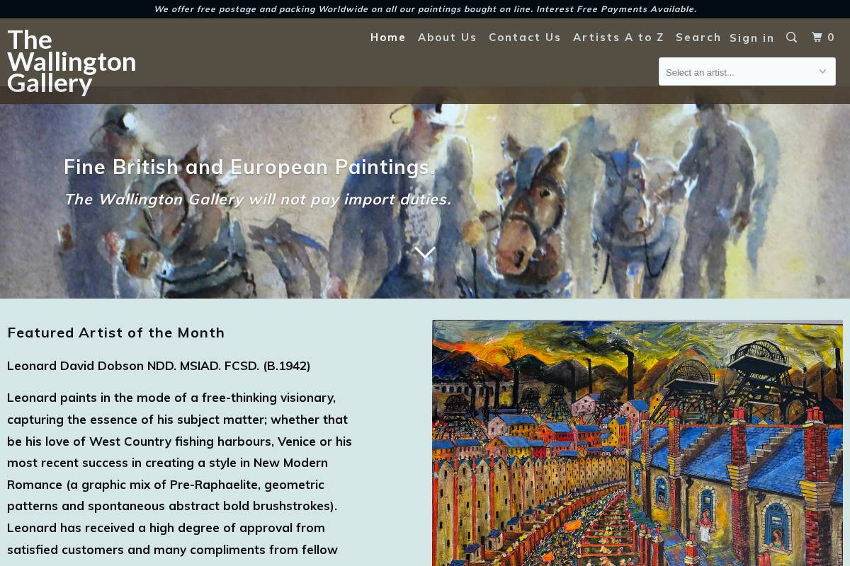 thewallingtongallery.co.uk homepage screenshot