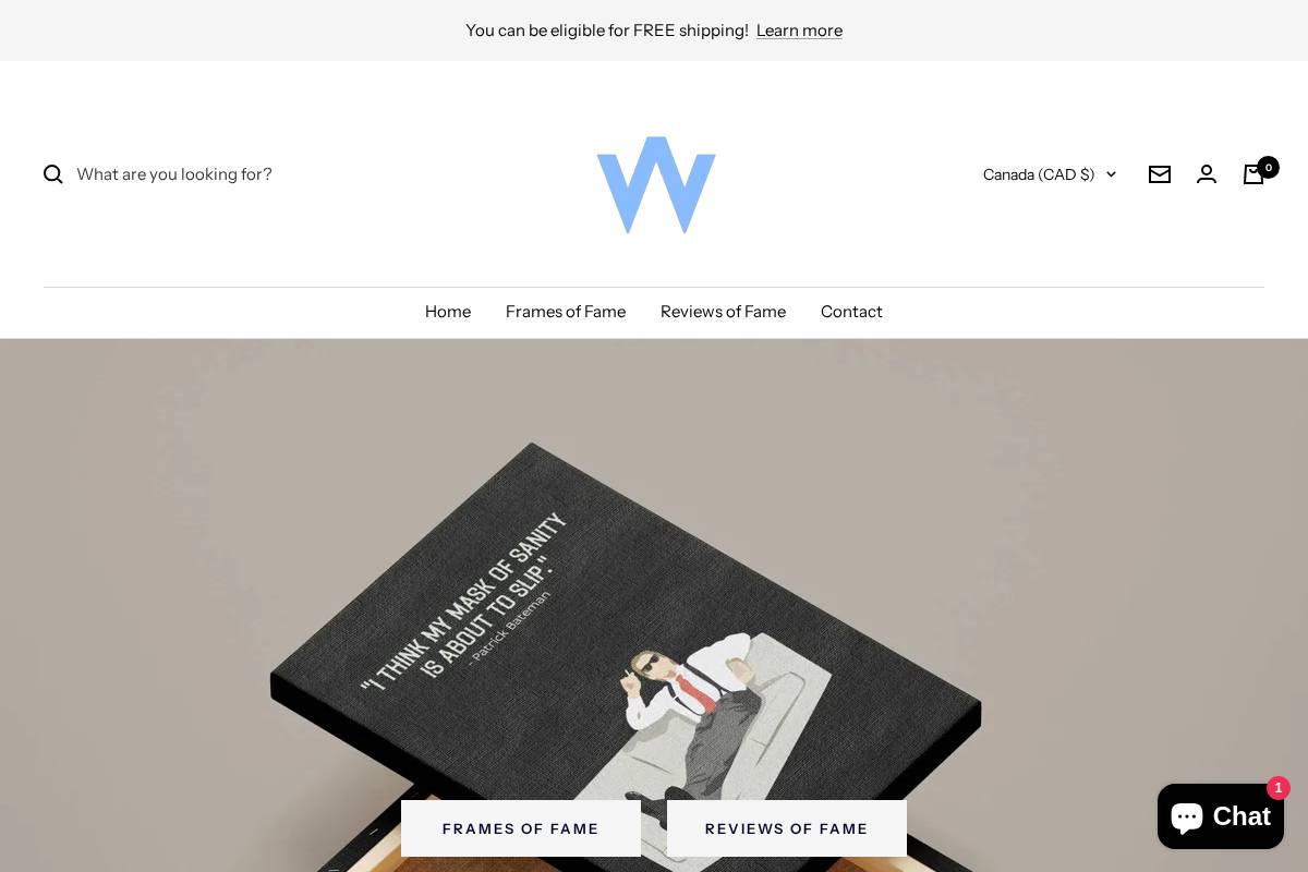 thewallofame.com homepage screenshot