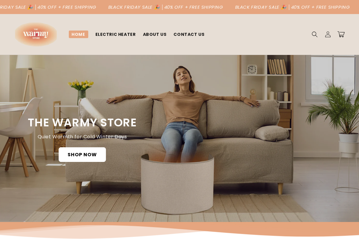 Thewarmystore homepage screenshot