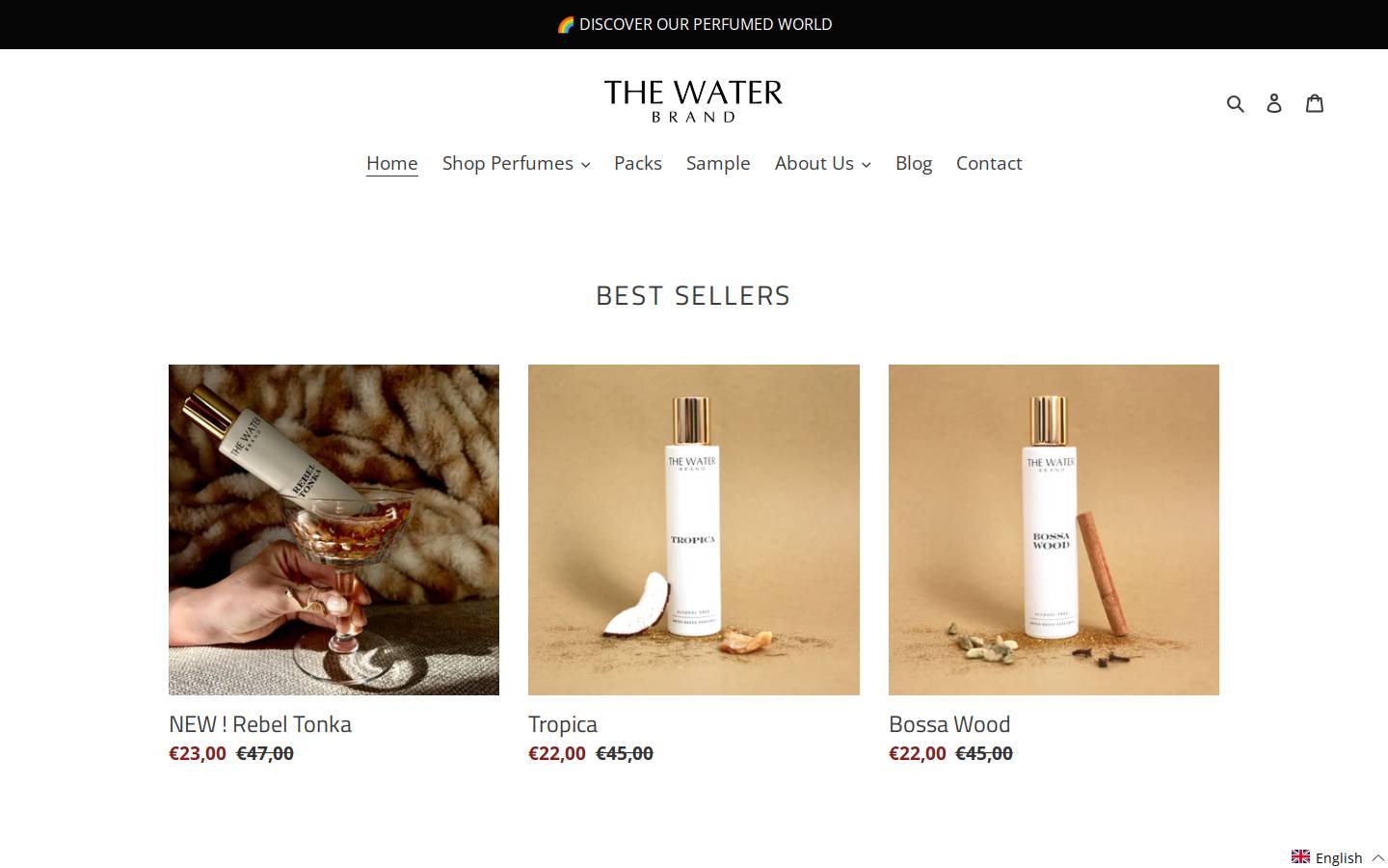 thewaterbrand.com homepage screenshot