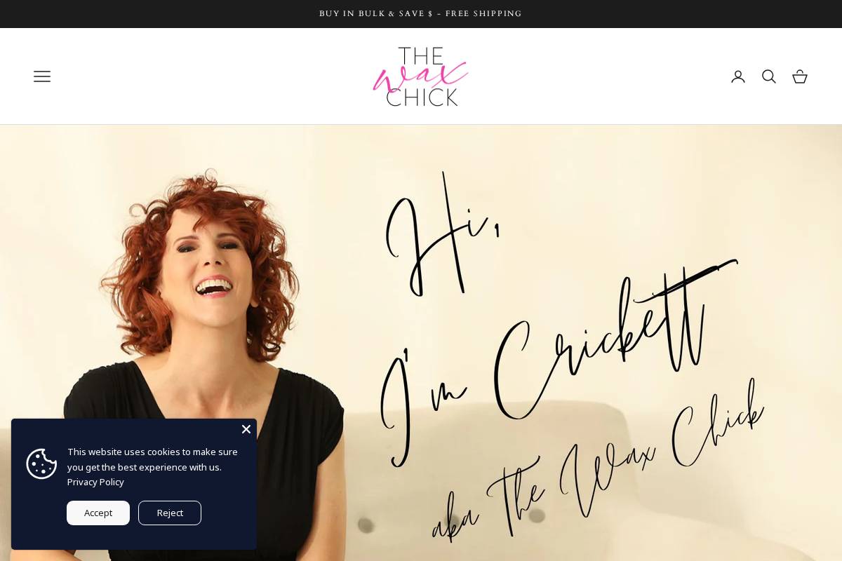 thewaxchick.com homepage screenshot