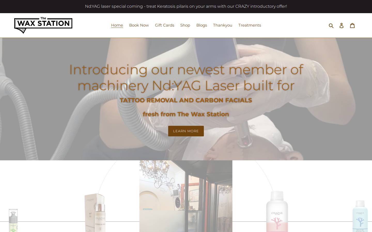 thewaxstation.com.au homepage screenshot