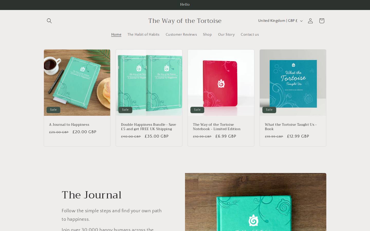 thewayofthetortoise.com homepage screenshot