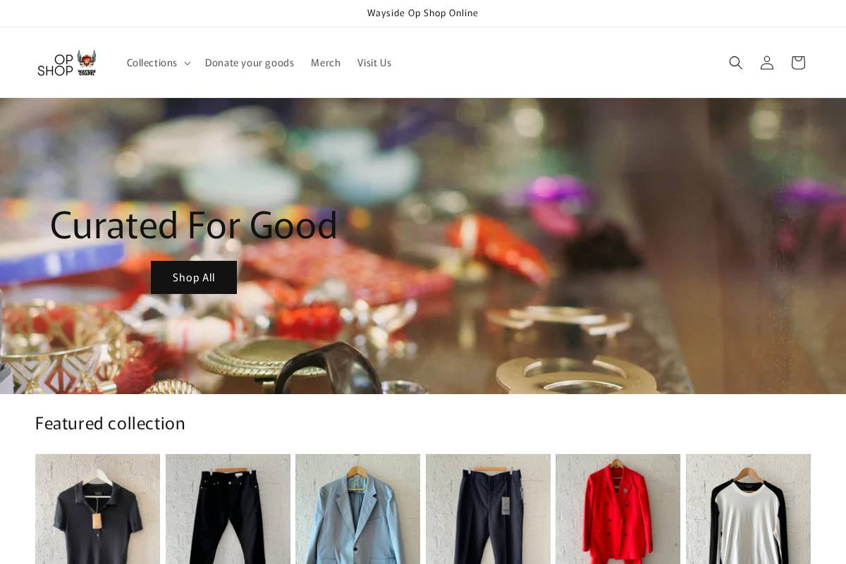 thewaysidechapelopshop.com homepage screenshot