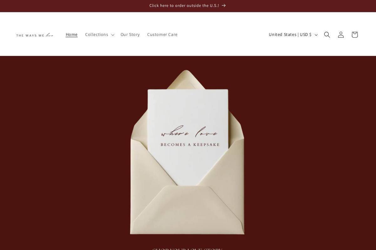 thewaysweloveshop.com homepage screenshot